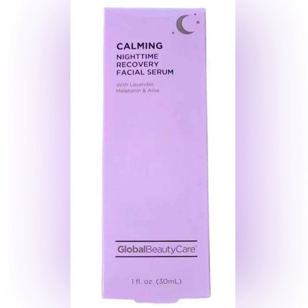 Global Beauty Care Calming Nighttime Recovery Facial Serum Lavender Melatonin